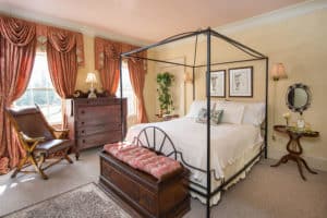 The bed inside Reuben's Room at the Captain Farris House