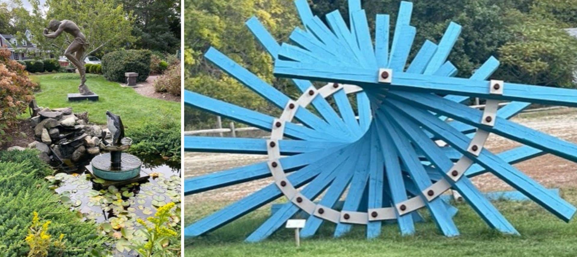 Outdoor garden and displays at the Cape Cod Museum of Art