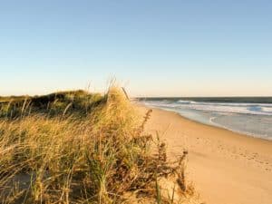 Fall Day at a Surfside Beach in Nantucket