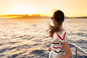 Woman on the cruise ship to Nantucket